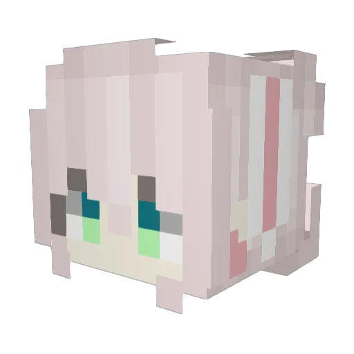 shijieh Minecraft avatar head, 3D render