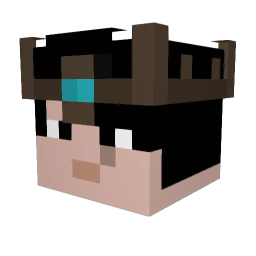 shika_x1 Minecraft avatar head, 3D render