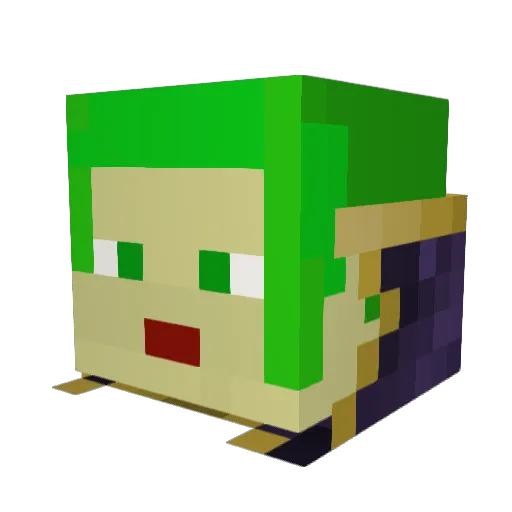 shiki_YT Minecraft avatar head, 3D render