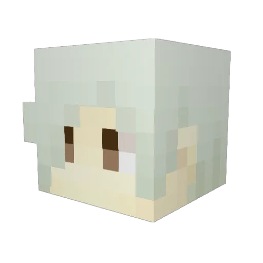 shikie_c Minecraft avatar head, 3D render