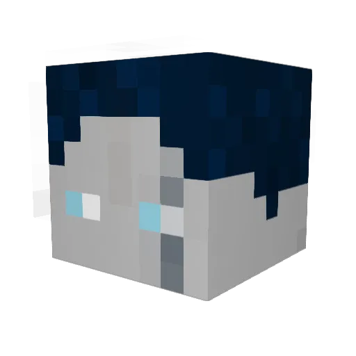 shikowrld Minecraft avatar head, 3D render