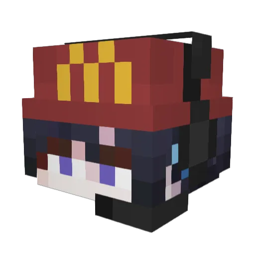 shilonga Minecraft avatar head, 3D render