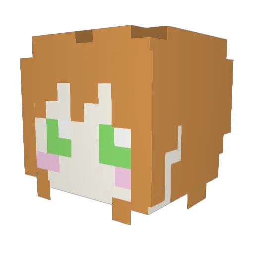 shima2015 Minecraft avatar head, 3D render