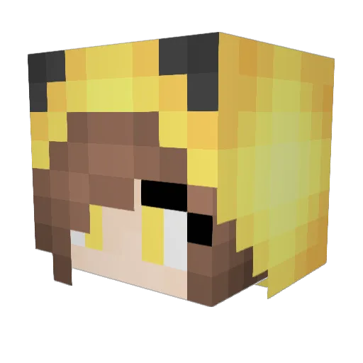 shimippy Minecraft avatar head, 3D render