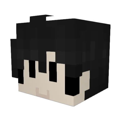 shimonemo Minecraft avatar head, 3D render