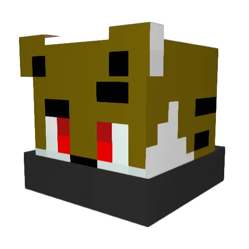 shimvra Minecraft avatar head, 3D render