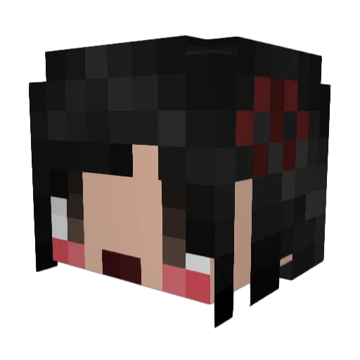 shin0u0 Minecraft avatar head, 3D render