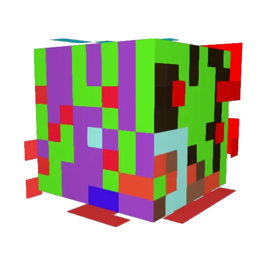 shin1120 Minecraft avatar head, 3D render