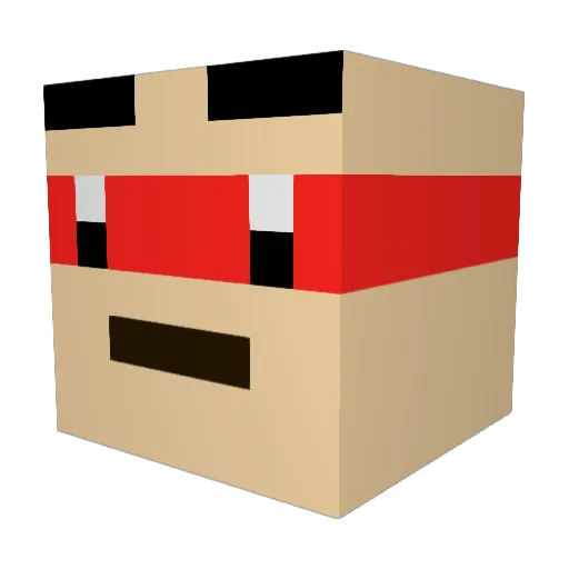 shin12 Minecraft avatar head, 3D render