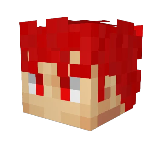 shin909 Minecraft avatar head, 3D render