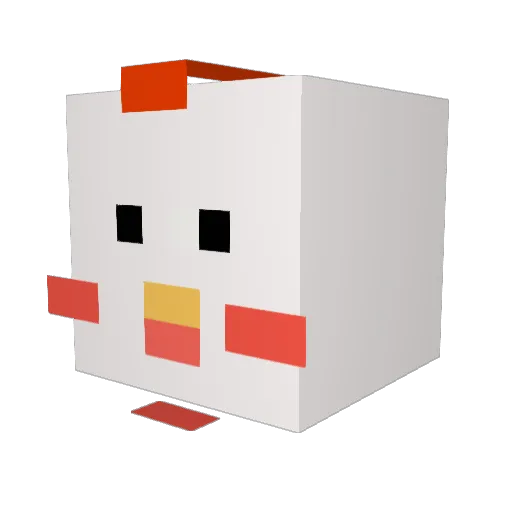 shin_a Minecraft avatar head, 3D render