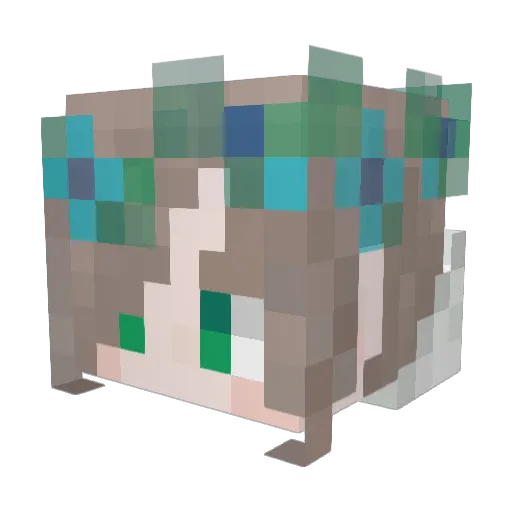 shin_ryoku Minecraft avatar head, 3D render