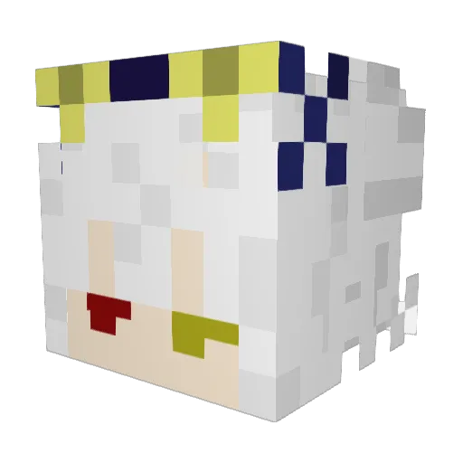 shina8888 Minecraft avatar head, 3D render