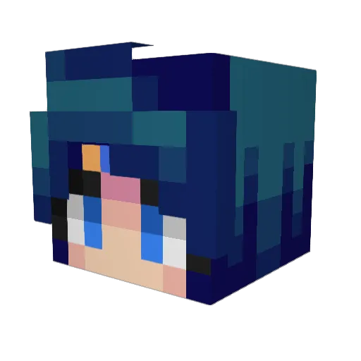 shinchan_ Minecraft avatar head, 3D render