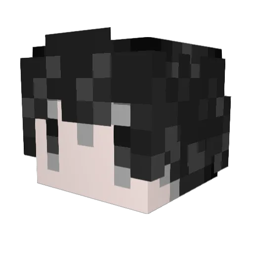 shinedayo Minecraft avatar head, 3D render