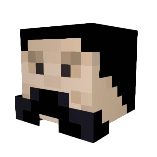 shings Minecraft avatar head, 3D render