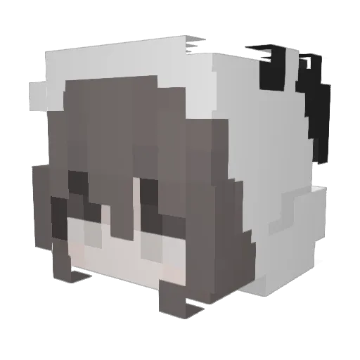 shining_crescent Minecraft avatar head, 3D render