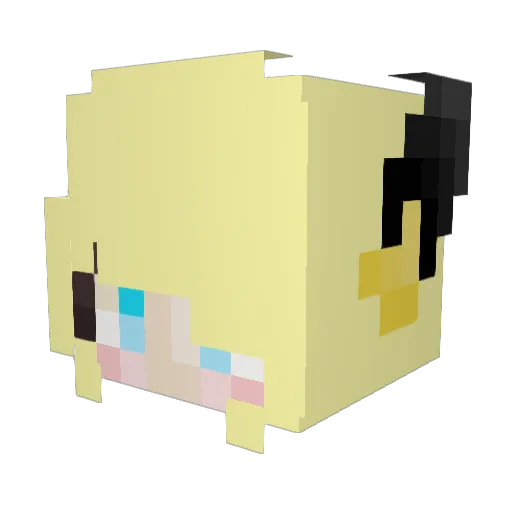 shining_magikarp Minecraft avatar head, 3D render