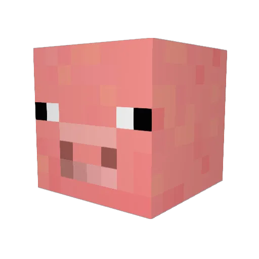 shininj Minecraft avatar head, 3D render