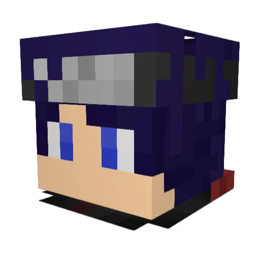 shinisuke Minecraft avatar head, 3D render
