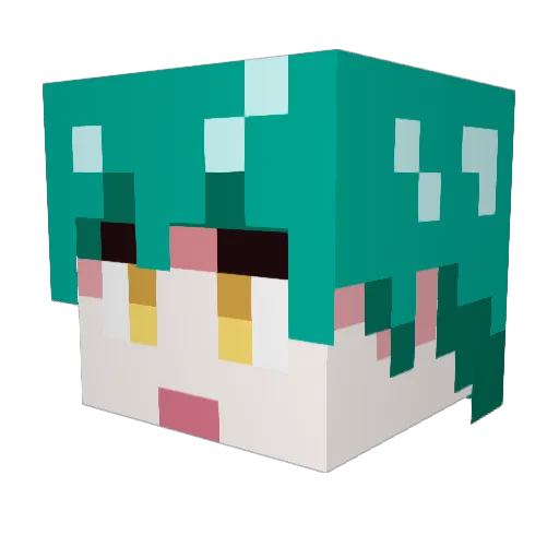 shinkichi_ Minecraft avatar head, 3D render
