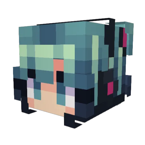 shinkinim Minecraft avatar head, 3D render