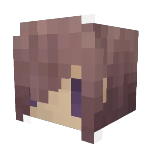 shino_bu Minecraft avatar head, 3D render