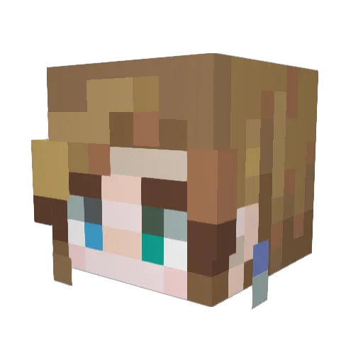 shinobutime69 Minecraft avatar head, 3D render