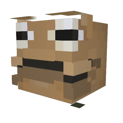 shinome_ Minecraft avatar head, 3D render