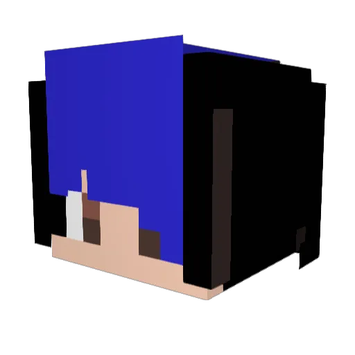 shinotensi Minecraft avatar head, 3D render