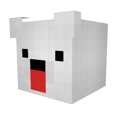 shinotomo Minecraft avatar head, 3D render