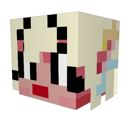 shinqbi Minecraft avatar head, 3D render