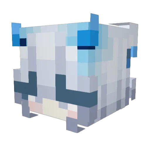 shinraku Minecraft avatar head, 3D render