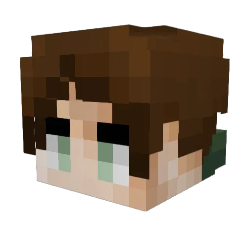 shintokakak Minecraft avatar head, 3D render