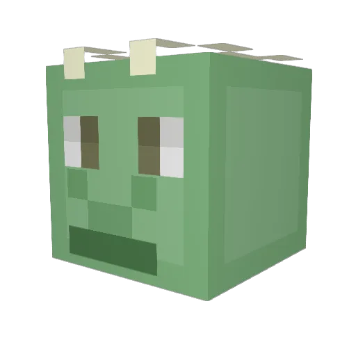 shiny_dragonite Minecraft avatar head, 3D render