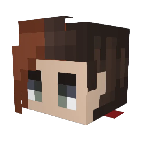 shiny_karp Minecraft avatar head, 3D render