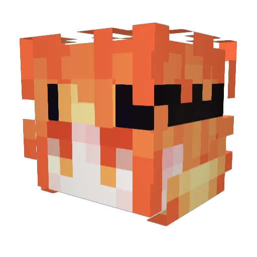 shinyblue08 Minecraft avatar head, 3D render