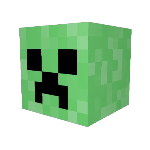 shinybuttt Minecraft avatar head, 3D render