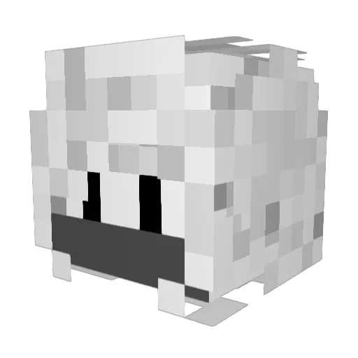 shinygw Minecraft avatar head, 3D render