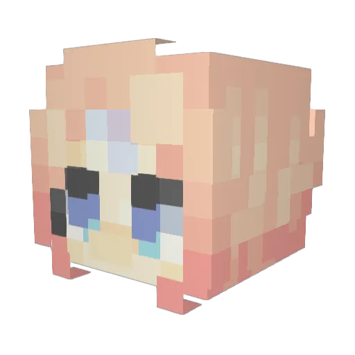 shinykins Minecraft avatar head, 3D render