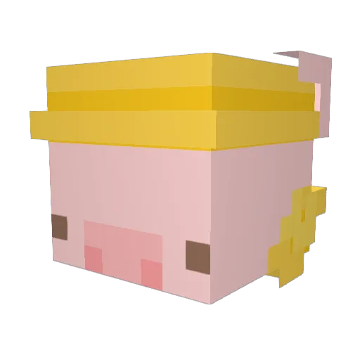 shinymetalobject Minecraft avatar head, 3D render