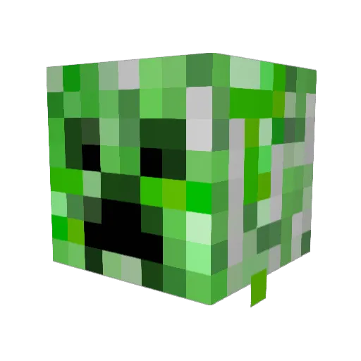 shinyoko Minecraft avatar head, 3D render
