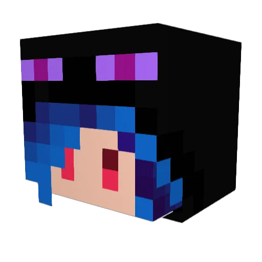 shio_1008 Minecraft avatar head, 3D render