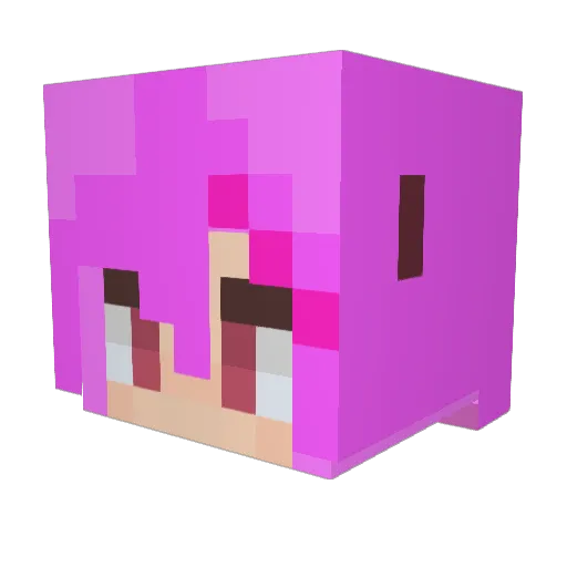 shiomirie Minecraft avatar head, 3D render