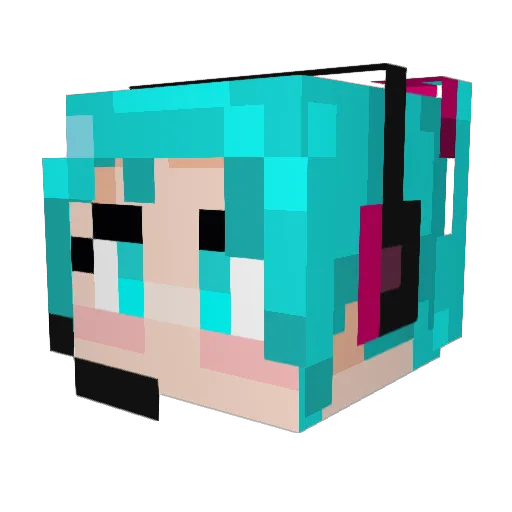shion0601 Minecraft avatar head, 3D render