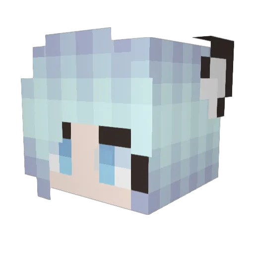 shionasam Minecraft avatar head, 3D render