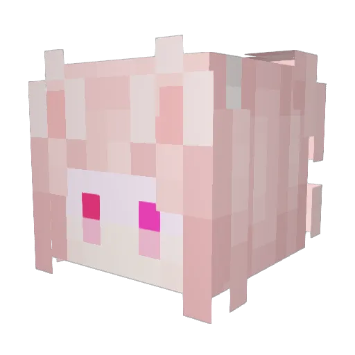 shiorio_ Minecraft avatar head, 3D render