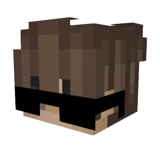shiov Minecraft avatar head, 3D render