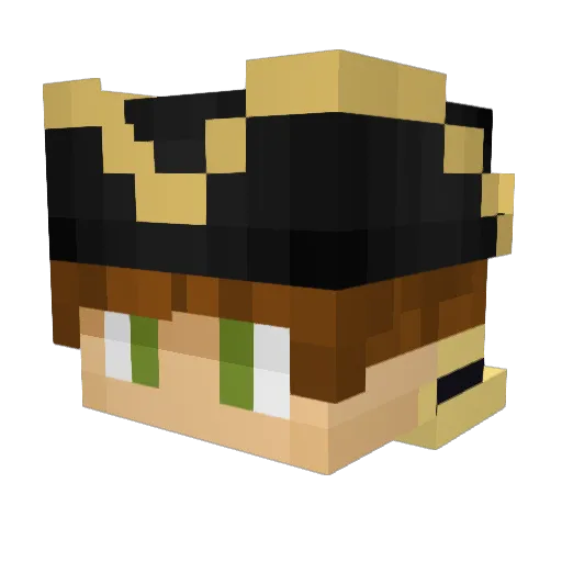 shipsbiscuit Minecraft avatar head, 3D render