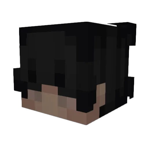 shiqed Minecraft avatar head, 3D render